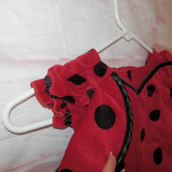 Ladybug Dress by Koala Kids 18 Months Adorable Outfit With Velour Wings 3602 - Picture 6 of 9